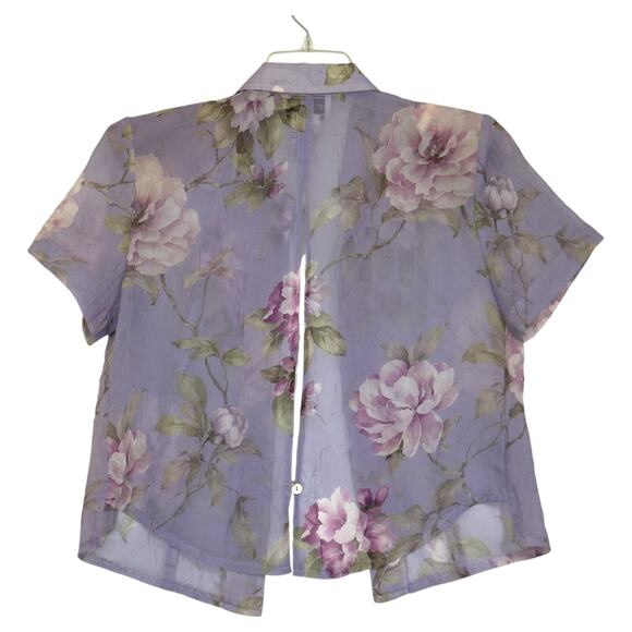 VTG Karin Stevens Dress Set 10 Maxi Sheer Floral Chiffon Ethereal Fairy Wedding - Picture 12 of 15